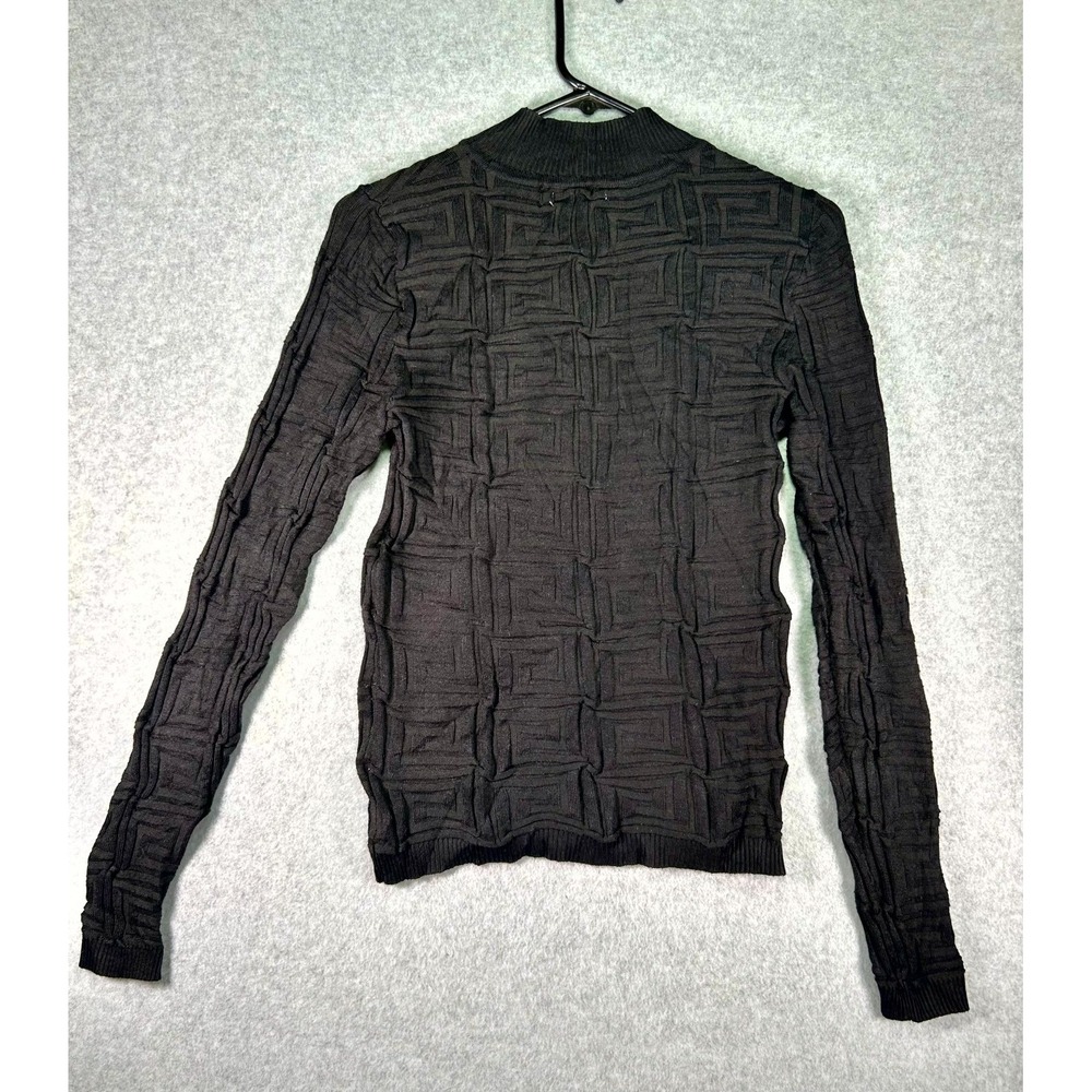 Full Circle Trends Women's Small All Over Textured Stretchy Mock Neck Pullover - Picture 6 of 7